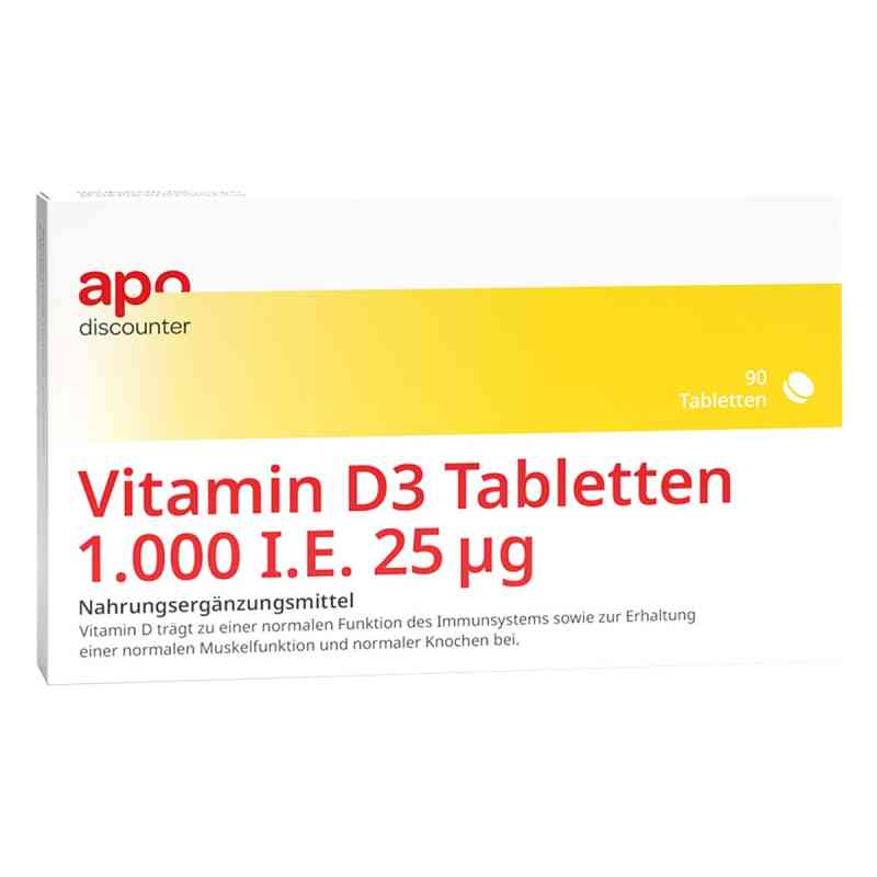 Witamina D3 tabletki 1.000 I.e. 25 µg  90 szt. od Apologistics GmbH PZN 16511027