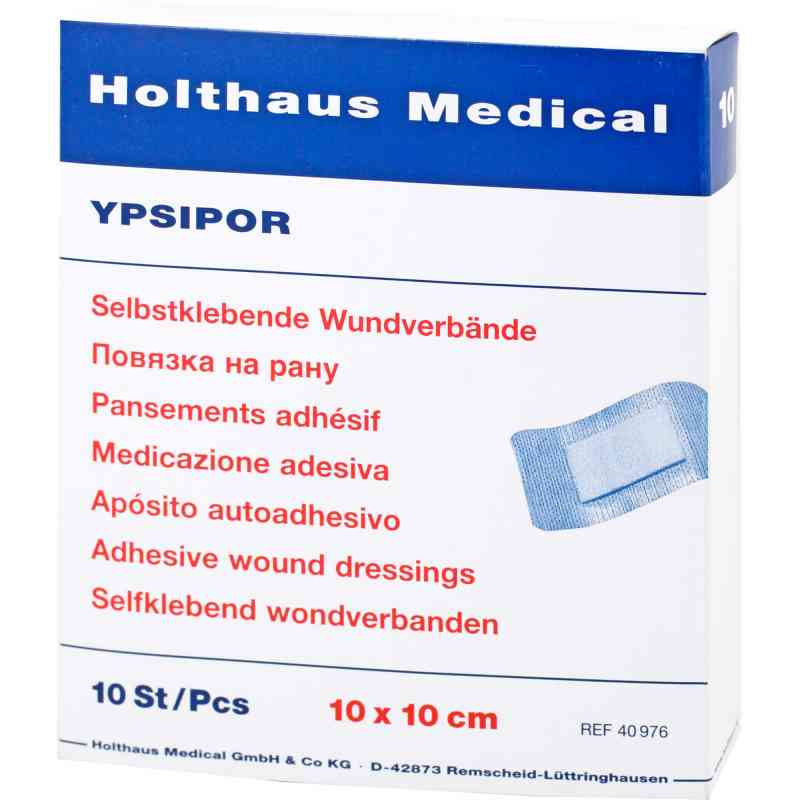 Wundverband Ypsipor steril 10x10 cm 10 szt. od Holthaus Medical GmbH & Co. KG PZN 06337025