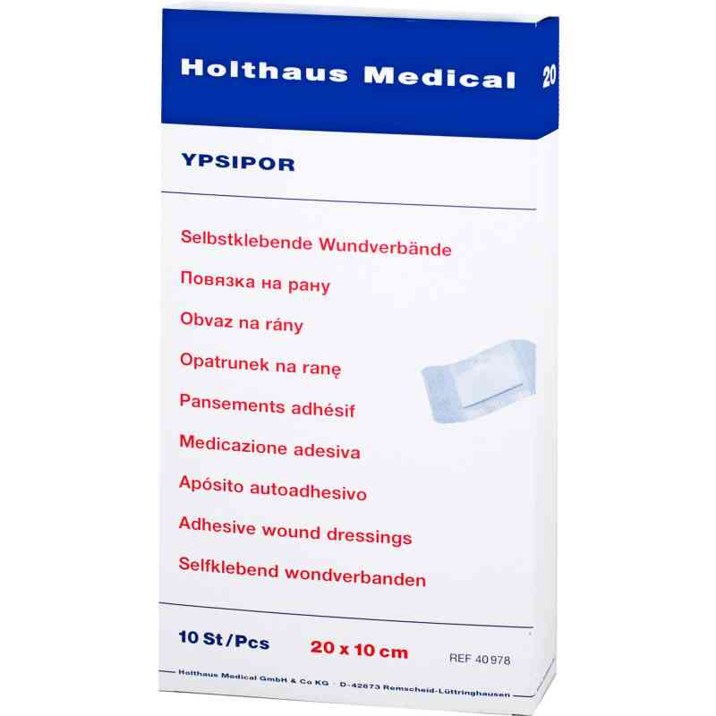 Wundverband Ypsipor steril 10x20 cm 10 szt. od Holthaus Medical GmbH & Co. KG PZN 06337048