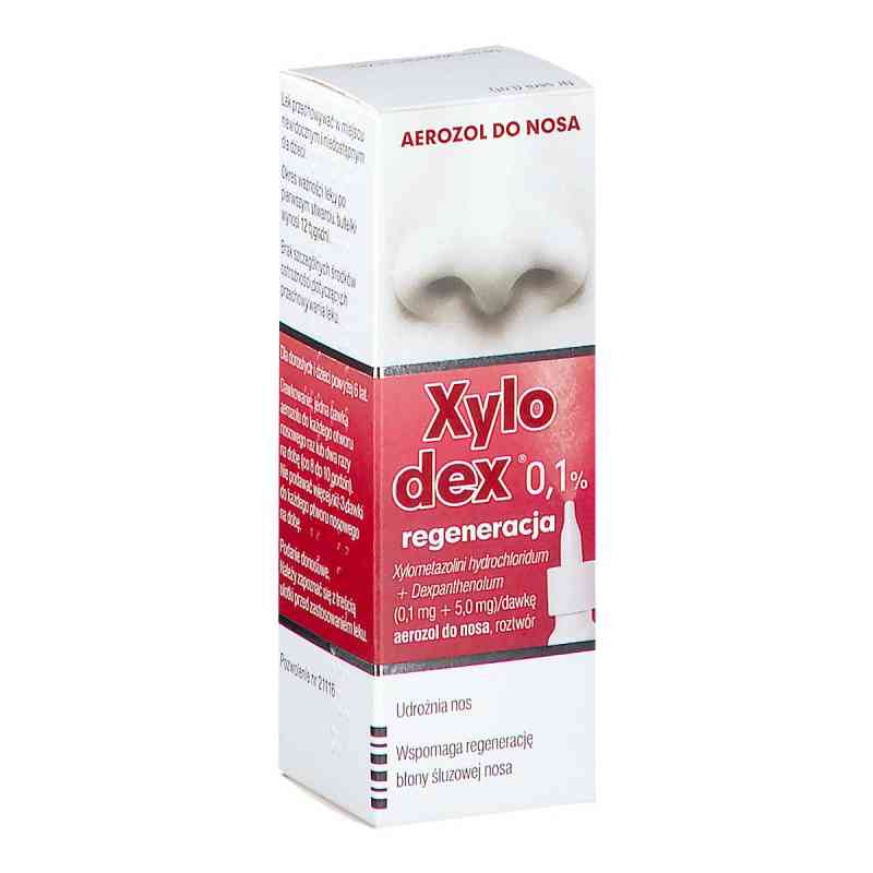Xylodex 0,1% regeneracja aerozol 10 ml od WARSZAWSKIE ZAKŁ.FARM. POLFA S.A. PZN 08302390