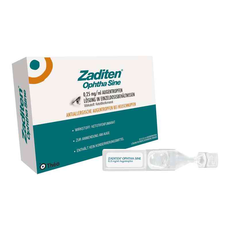 Zaditen ophtha sine Augentropfen einzeldosispipetten 20 szt. od Thea Pharma GmbH PZN 01478293