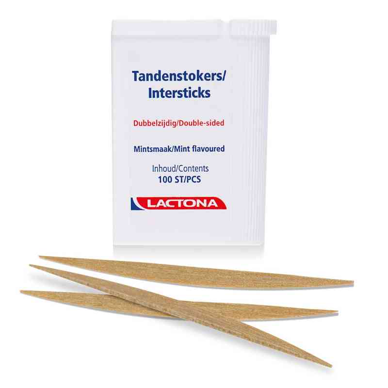 Zahnhölzer Lactona Intersticks mint doppelendig 100 szt. od Megadent Deflogrip Gerhard Reeg GmbH PZN 07227994