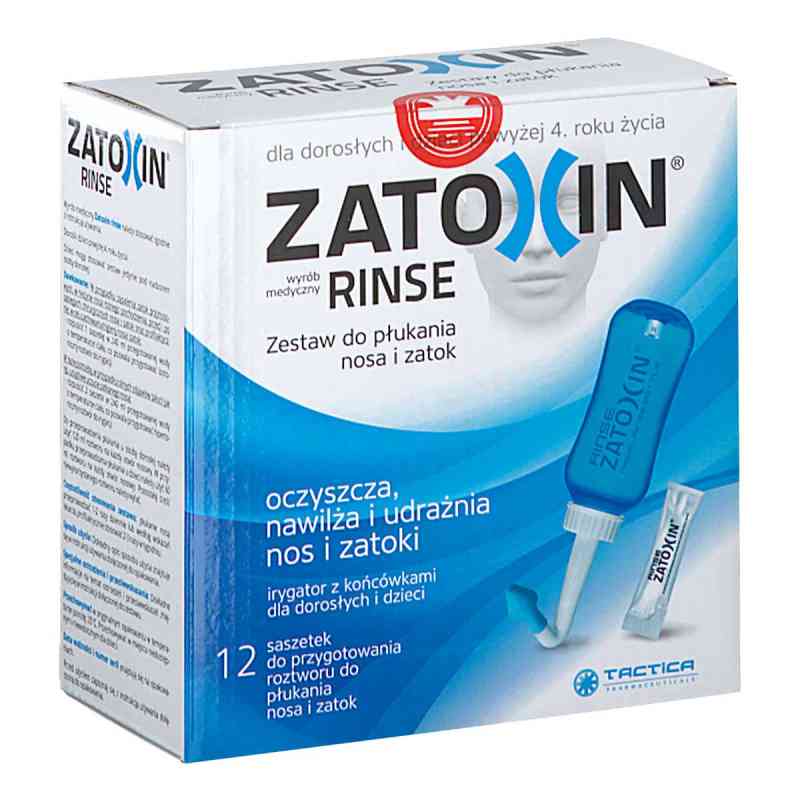 Zatoxin Rinse zestaw do płukania nosa i zatok 12  od TACTICA PHARMACEUTICALS SP. Z O.O. PZN 08302942