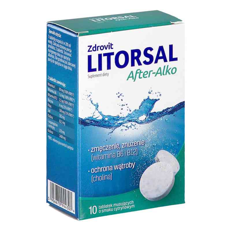 Zdrovit Litorsal After-Alko tabletki musujące 10  od N.P.ZDROVIT SP. Z O.O. PZN 08306314
