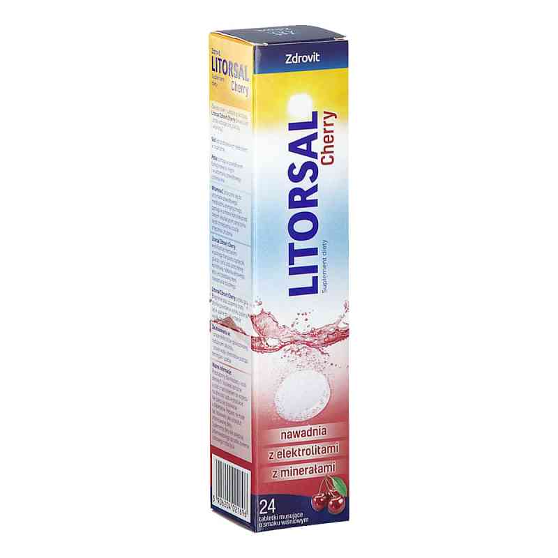 Zdrovit Litorsal cherry tabletki musujące 24  od NATUR PRODUKT PHARMA SP. Z O.O. PZN 08304966