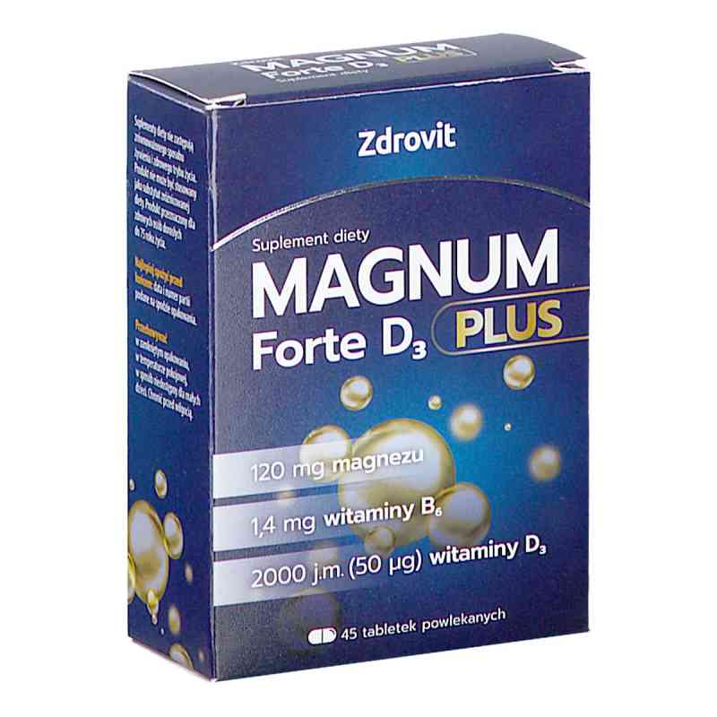 Zdrovit Magnum Forte D3 Plus tabletki powlekane 45  od NATUR PRODUKT PHARMA SP. Z O.O. PZN 08303937