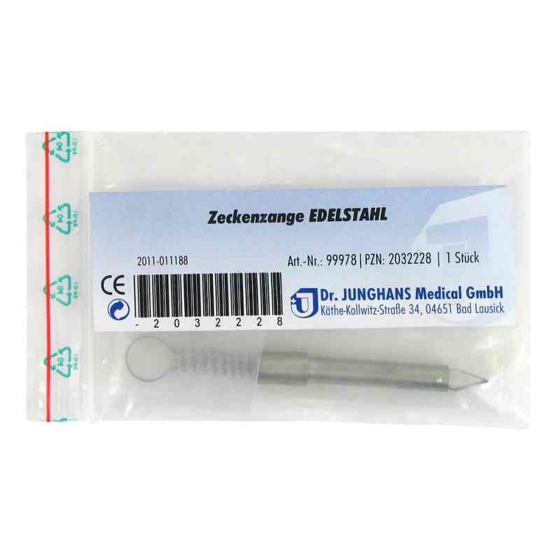 Zeckenzange Edelstahl rostfrei 1 szt. od Dr. Junghans Medical GmbH PZN 02032228