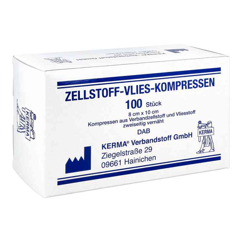 Zellstoff Vlies Kompressen 8x10cm unsteril 100 szt. od KERMA Verbandstoff GmbH PZN 04050147