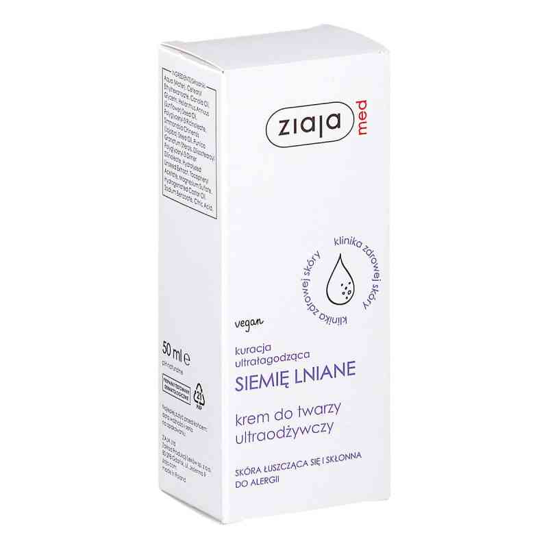 Ziaja Med Siemię Lniane krem do twarzy ultraodżywczy 50 ml od ZIAJA LTD. Z.P.L. SP. Z O.O. PZN 08306423