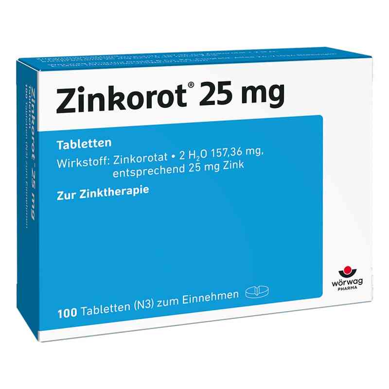 Zinkorot 25 Mg Tabletten 100 szt. od Wörwag Pharma GmbH & Co. KG PZN 18082903