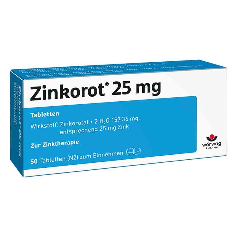 Zinkorot 25 Mg Tabletten 50 szt. od Wörwag Pharma GmbH & Co. KG PZN 18082895