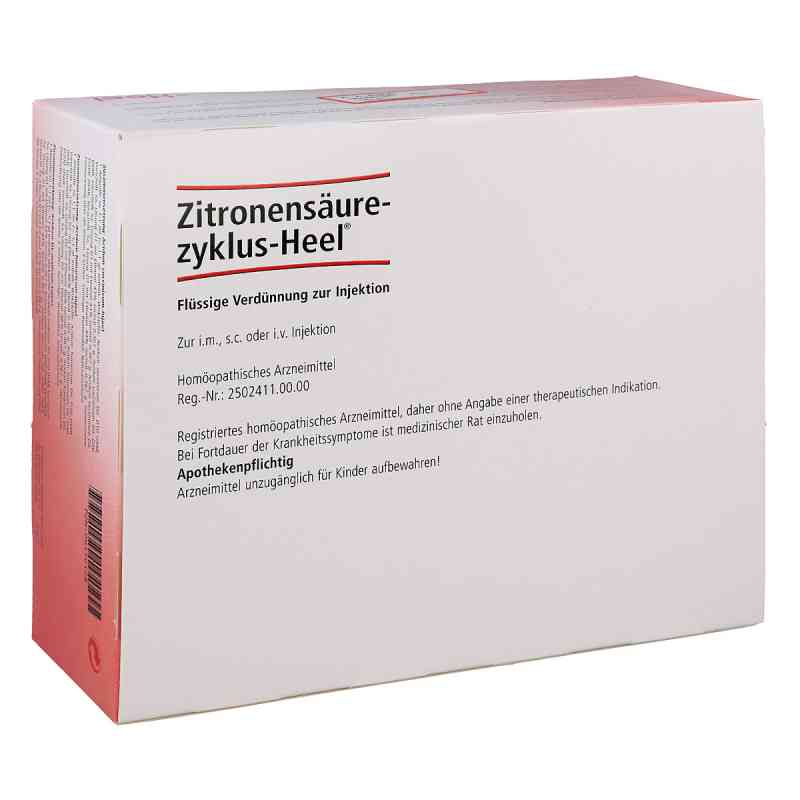 Zitronensäurezyklus Heel, ampułki 1,1 ml  100 szt. od Biologische Heilmittel Heel GmbH PZN 06156128
