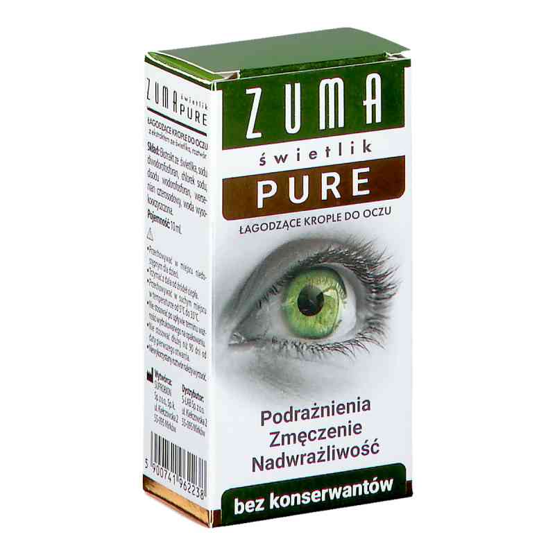 Zuma Świetlik Pure krople do oczu 10 ml od SUPROBION SP.Z O.O.SP.K. PZN 08301177