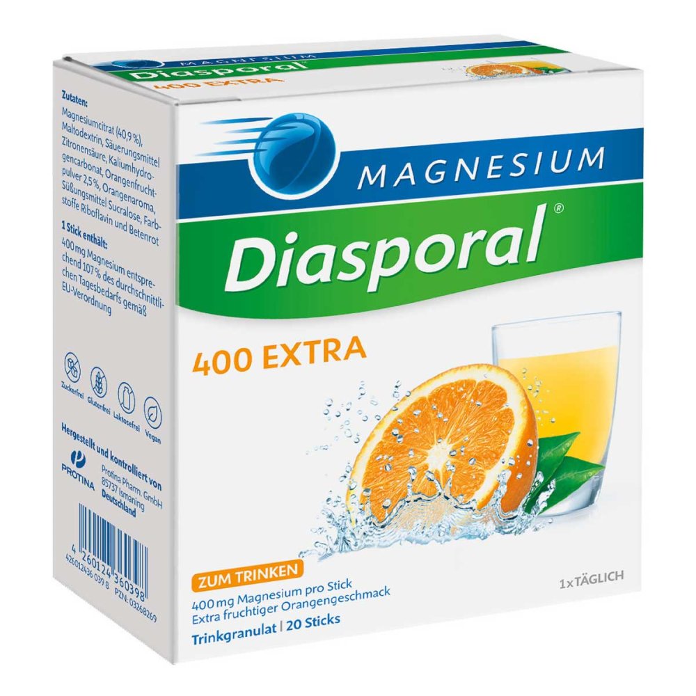 Magnesium Diasporal 400 Extra Magnez granulat do picia 20 szt.