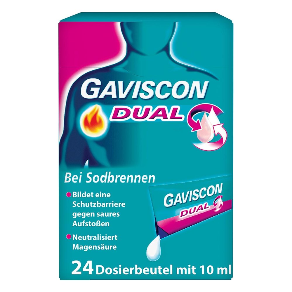 Gaviscon Dual saszetki 24X10 ml | apteka internetowa apo-discounter.pl