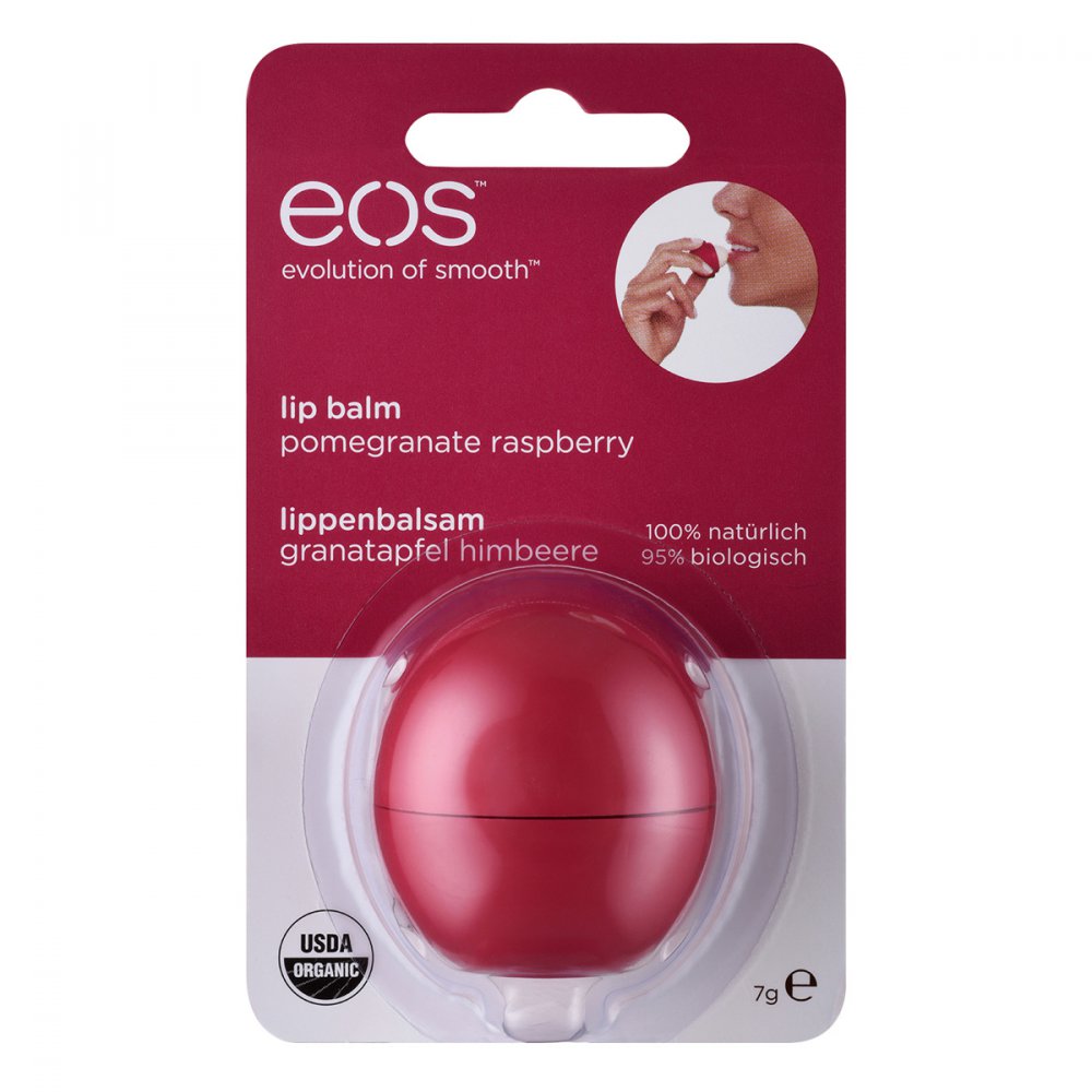 EOS Pomegranate Raspberry balsam do ust, smak granatu i malin 1 szt.