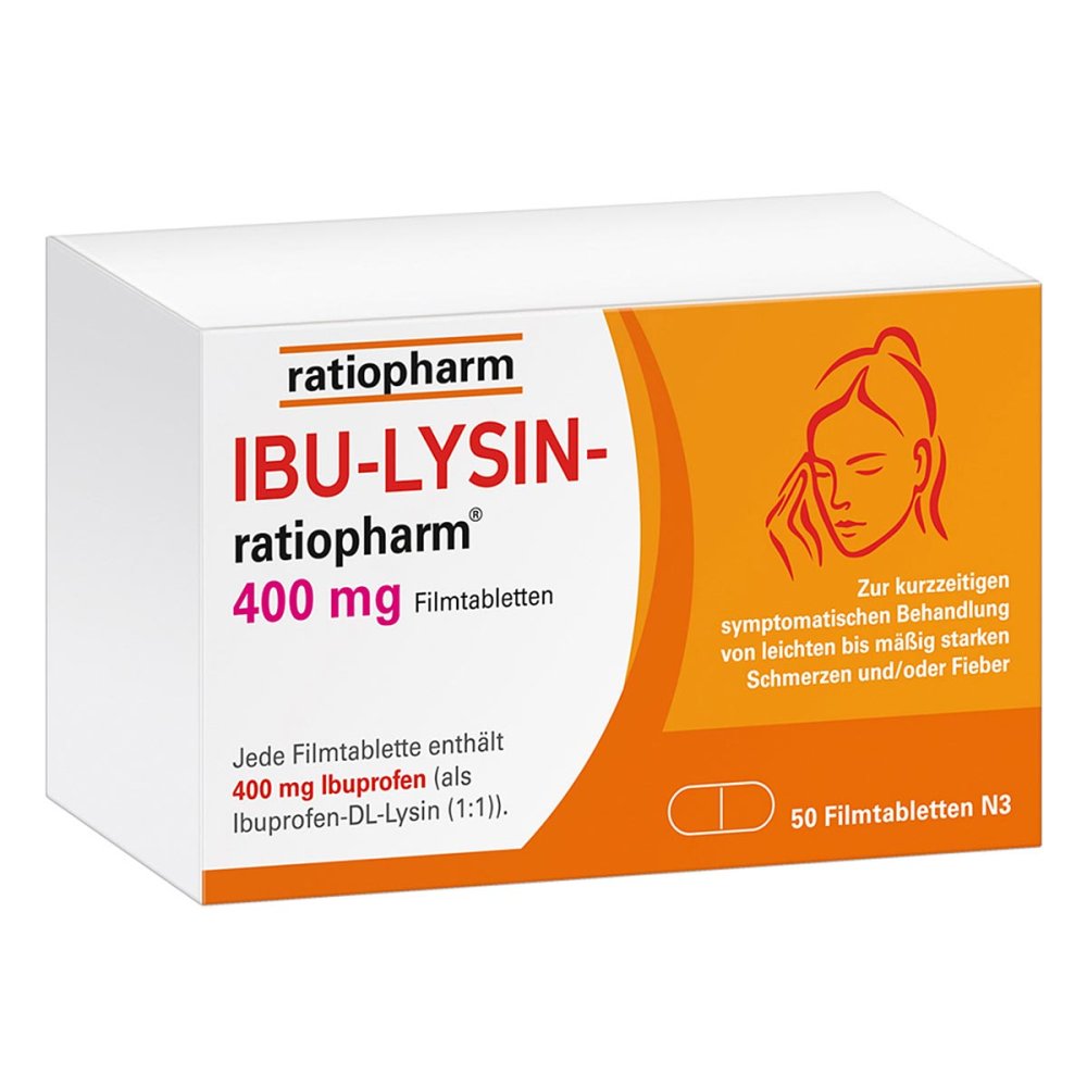 Ibu Lysinratiopharm 400 mg Filmtabletten 50 szt.