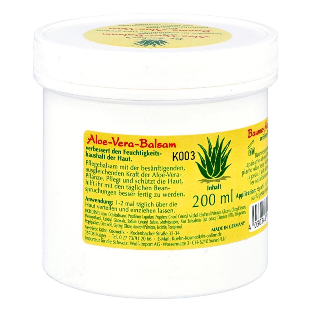 Isentaler Aloe Vera Balsam Creme 250 Ml – Mit Sheabutter, Urea & Lavendelöl, Für Trockene Haut