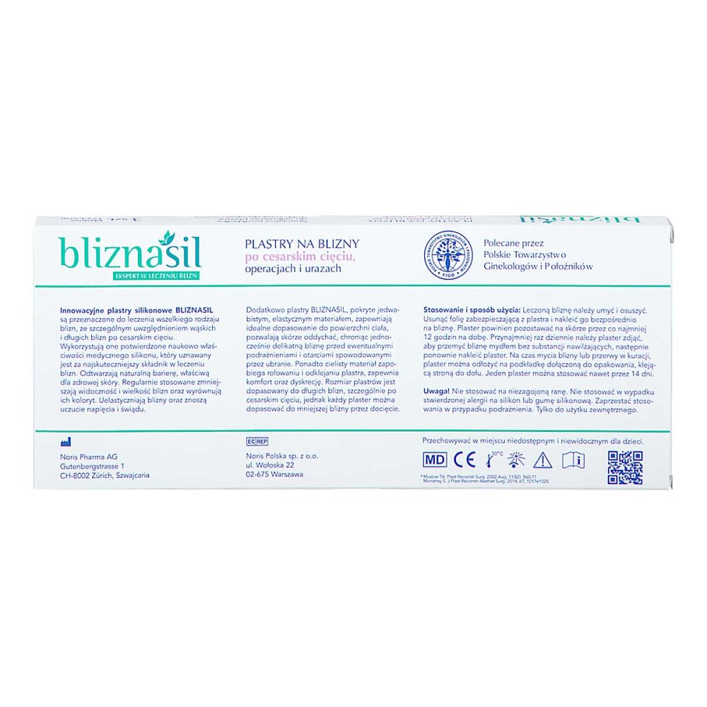 Bliznasil plastry, silikonowe plastry na blizny Bliznasil - Apo ...
