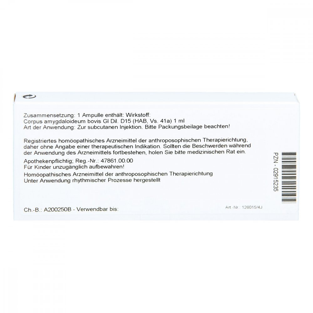 Corpus Amygdaloideum Gl D 15 ampułki 10X1 ml