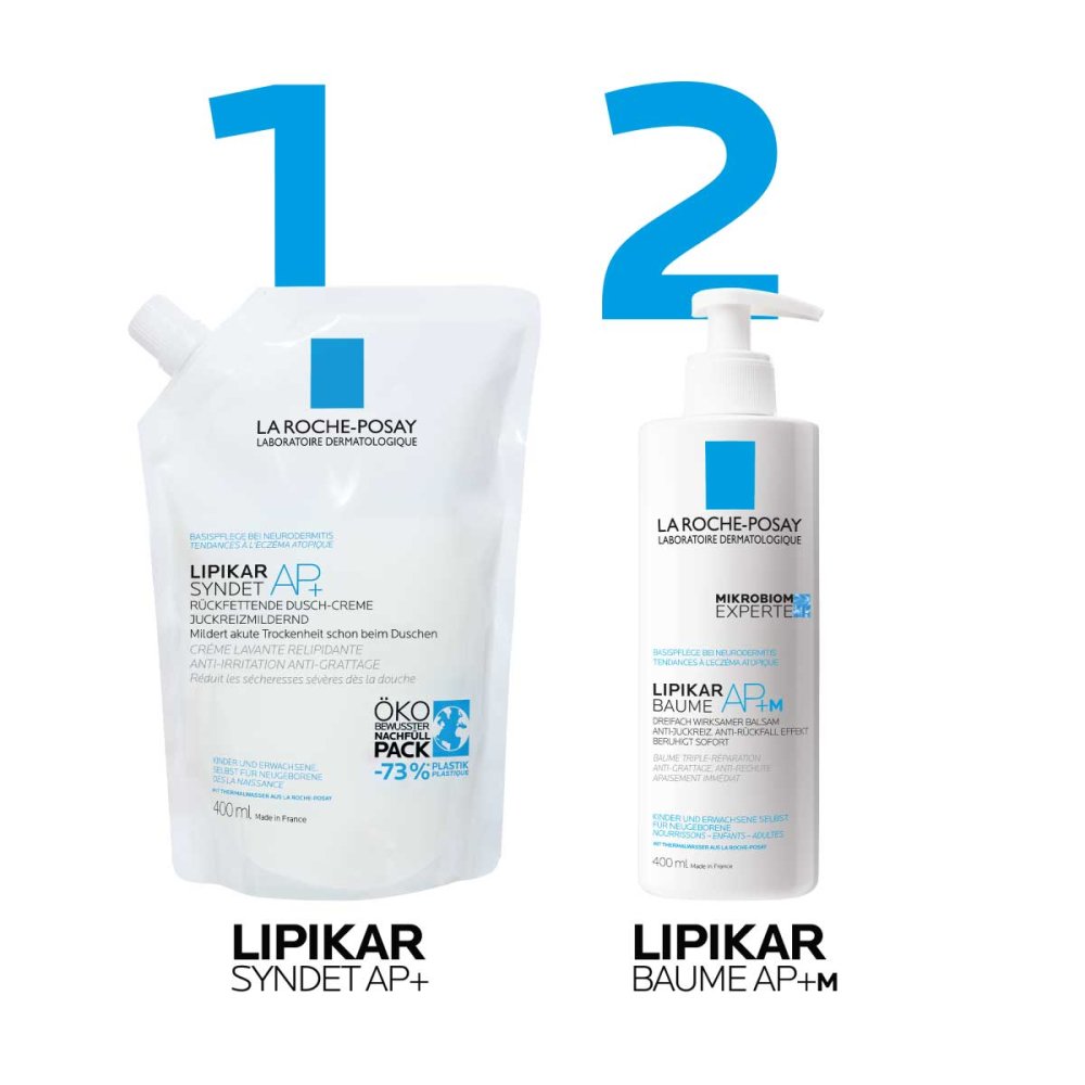 La Roche-Posay Lipikar Syndet AP+ Ricarica 400 Ml, Detergente Corpo Lenitivo, PZN 16573844