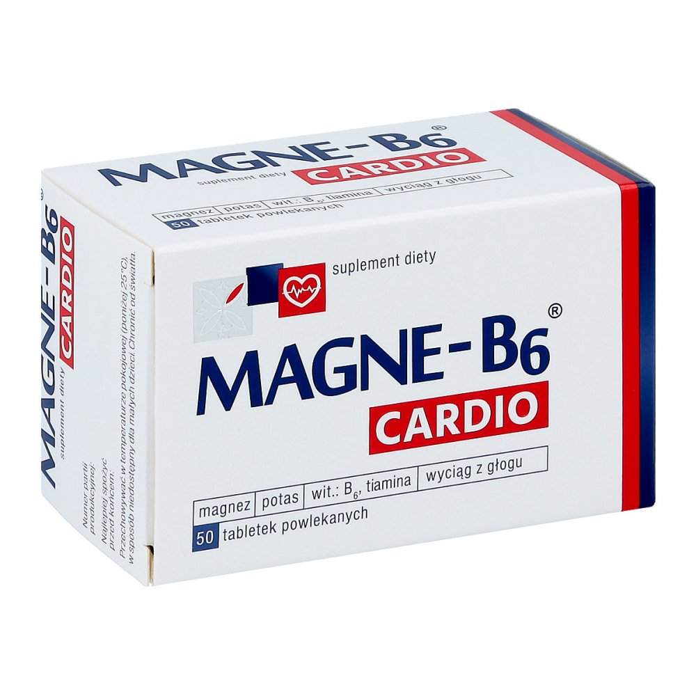 Magne B6 Cardio 50 tabletek, Magne B6 Cardio skład, cena, opinie - Apo