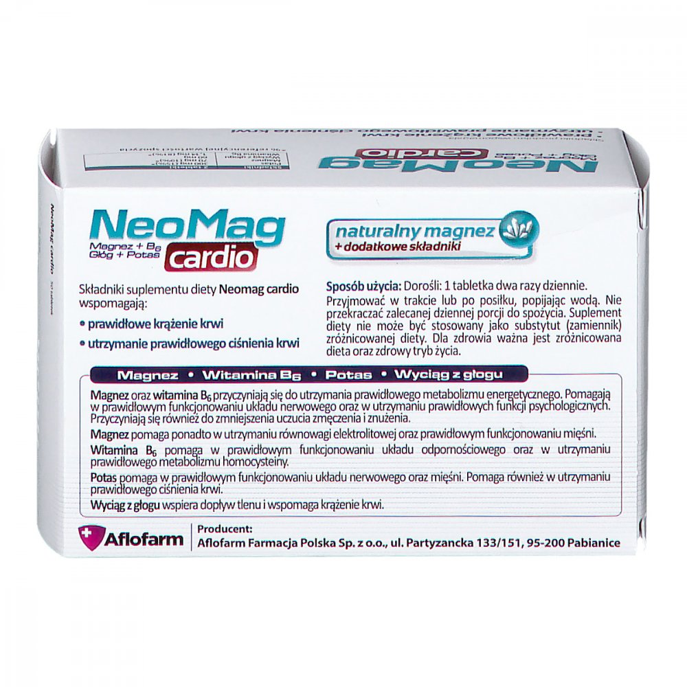 NeoMag Cardio tabletki, magnez z głogiem, magnez cardio - Apo-Discounter.pl