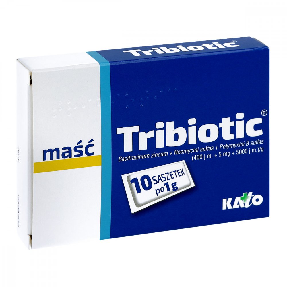 Tribiotic saszetki, Tribiotic w saszetkach, maść w saszetkach z  antybiotykiem - Apo-Discounter.pl