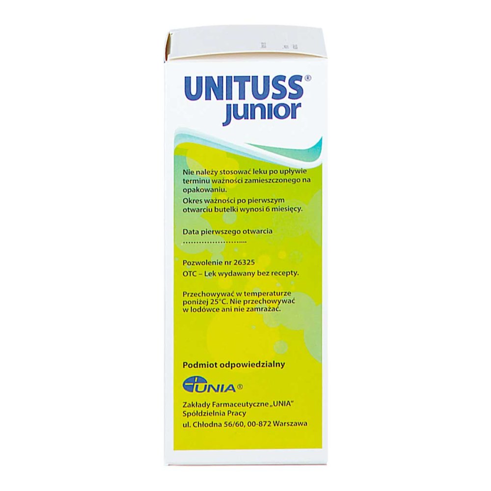 Unituss Junior syrop 120 ml apteka apodiscounter.pl