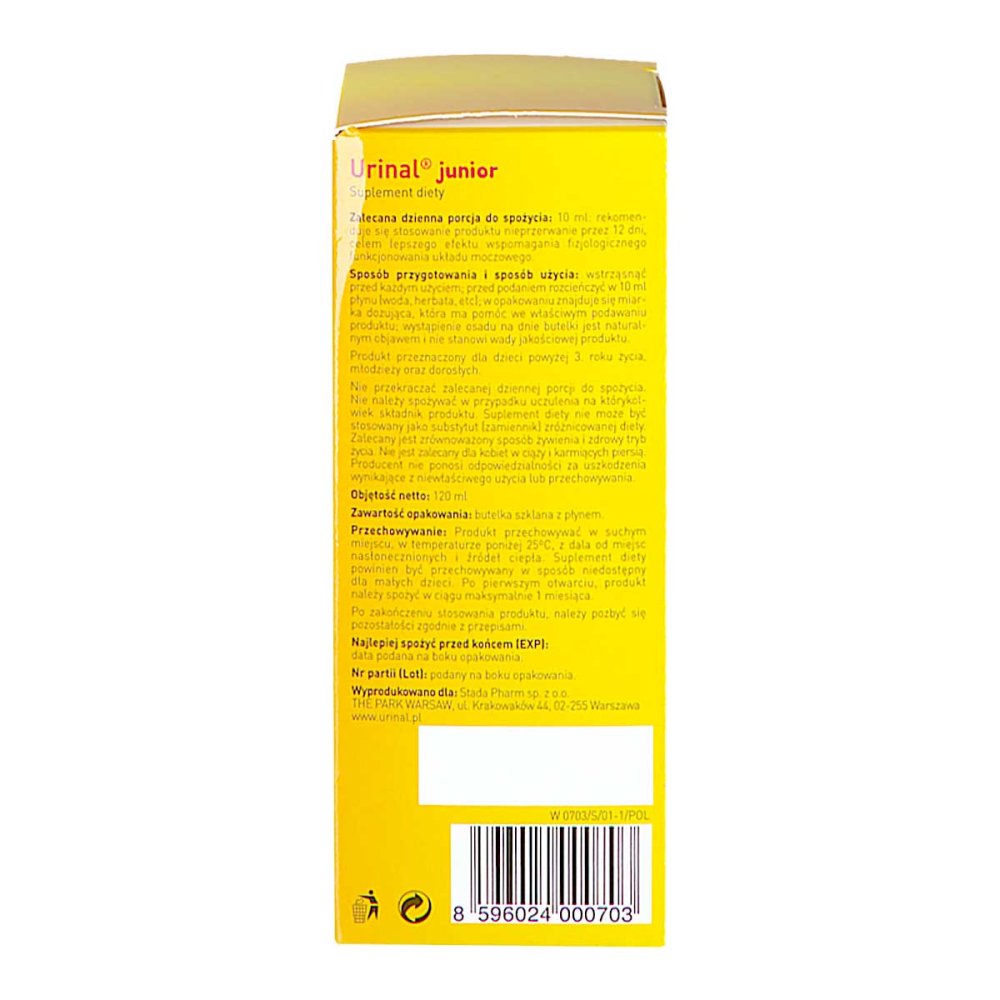 Urinal Junior syrop, Urinal dla dzieci ApoDiscounter.pl