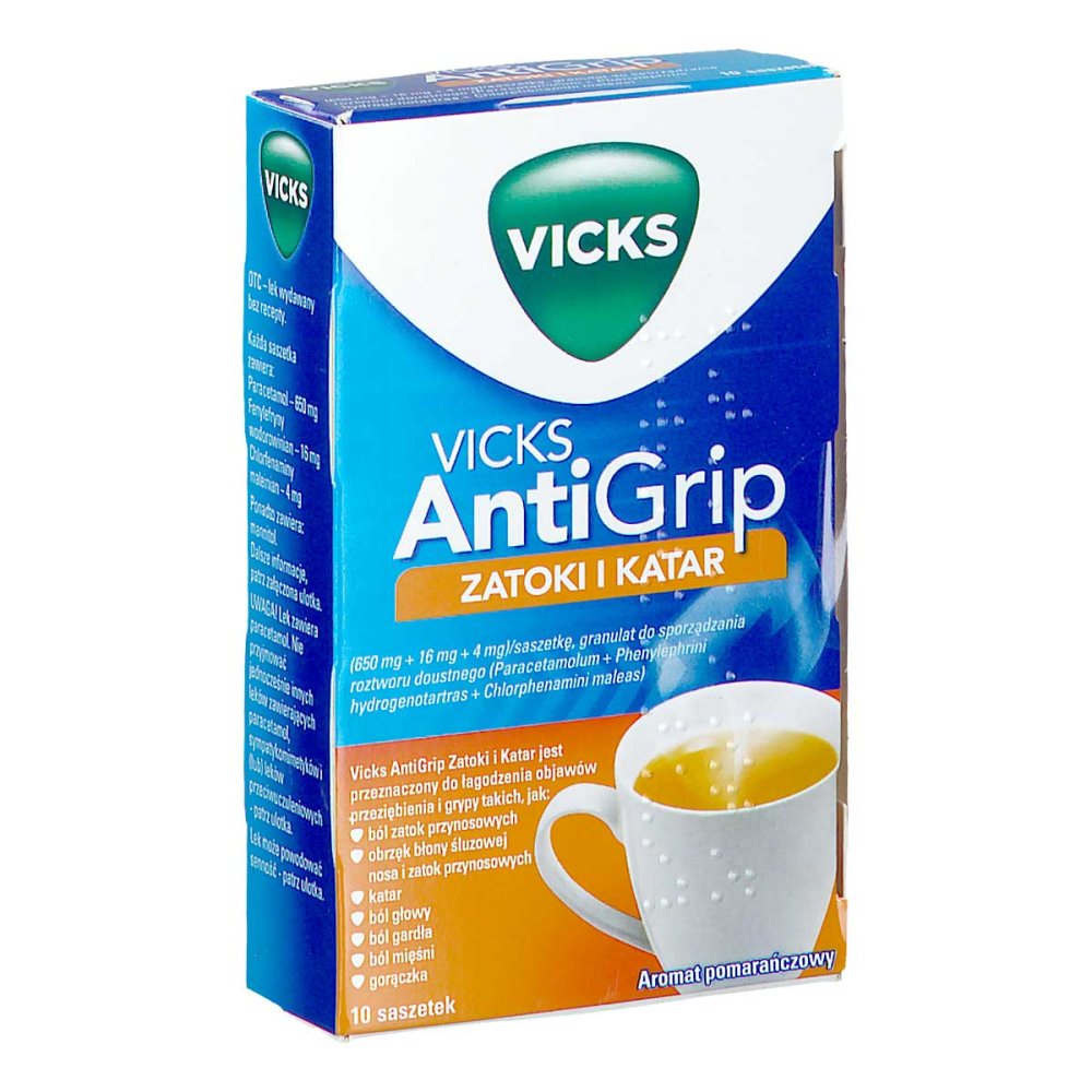 Maść Vicks Na Co Pomaga Vicks Antigrip Zatoki i Katar saszetki 10 kup online