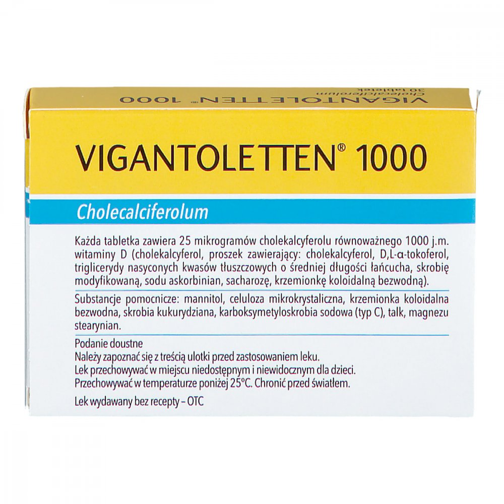 Vigantoletten 1000, lek z witaminą D, Vigantoletten 1000 30 tabletek ...