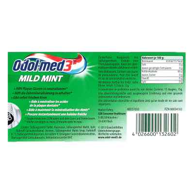 Odol Med. 3 Mild guma do żucia miętowa zamów na apo-discounter.pl