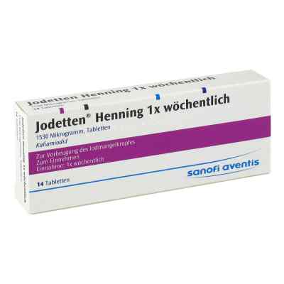 Jodetten Henning 1x woechentlich Tabl. 14 szt. od Sanofi-Aventis Deutschland GmbH PZN 00270998