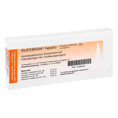Rufebran heparo Amp. 10 szt. od COMBUSTIN Pharmazeutische Präpar PZN 01085180