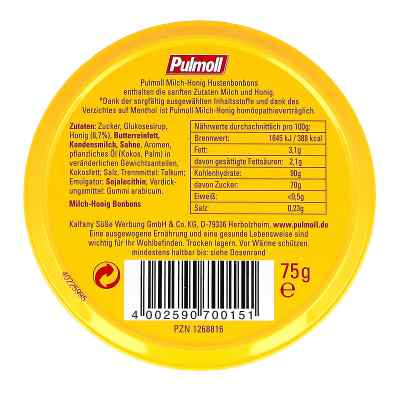Pulmoll Milch Honig Bonbons Pulmoll Milch Honig Bonbons