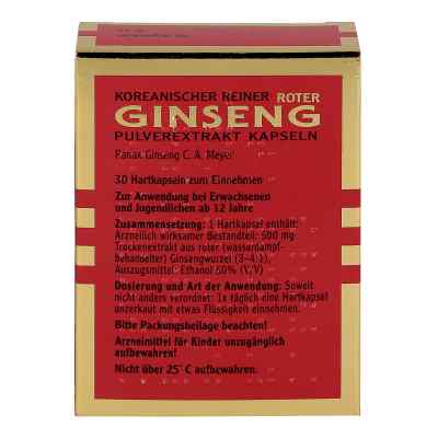 Roter Ginseng Extraktpulver Kapseln 500 mg Roter Ginseng Extraktpulver Kapseln 500 mg