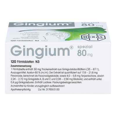 Gingium spezial 80 Filmtabl. Gingium spezial 80 Filmtabl.