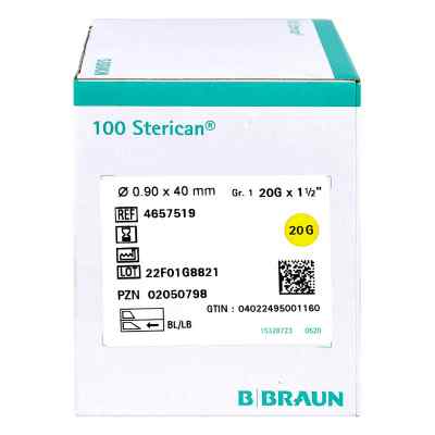 Sterican Kan.luer-lok 090x40mm igła roz. 1 żółta zamów na apo-discounter.pl