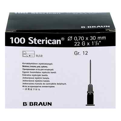 Sterican Kan.luer-lok 070x30mm igła roz. 12 czarna zamów na apo-discounter.pl