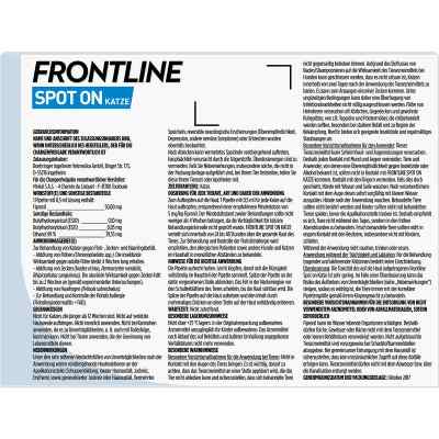 Frontline Spot preparat dla kotów, pipetka zamów na apo-discounter.pl