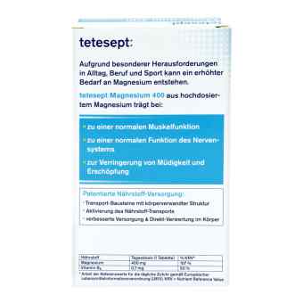 Tetesept Magnez 400 mg tabletki, duża dawka Tetesept Magnez 400 mg tabletki, duża dawka