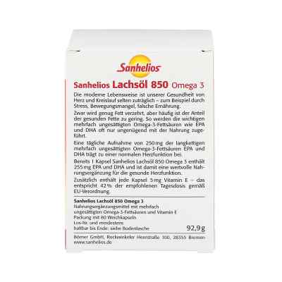 Sanhelios Lachsoel 850 Omega 3 kapsulki z olejem łososia zamów na apo-discounter.pl