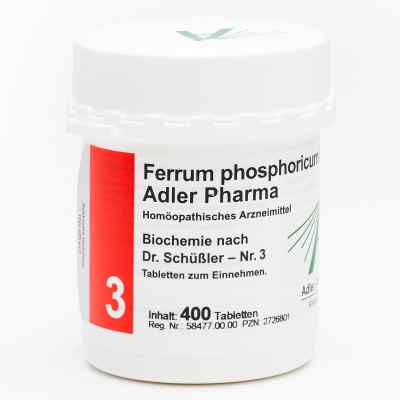 Biochemie Adler 3 Ferrum phosph.D12 Adl.p. Tabl. 400 szt. od Adler Pharma Produktion und Vert PZN 02726801