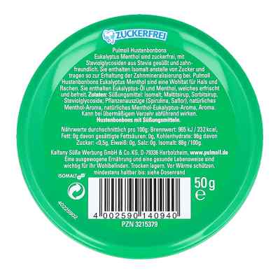 Pulmoll Hustenbonbons Eukalyptus zuckerfrei zamów na apo-discounter.pl