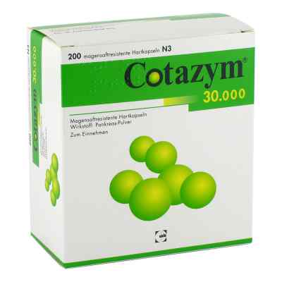 Cotazym 30 000 Pellets Kaps.magensaftr. 200 szt. od CHEPLAPHARM Arzneimittel GmbH PZN 04850965