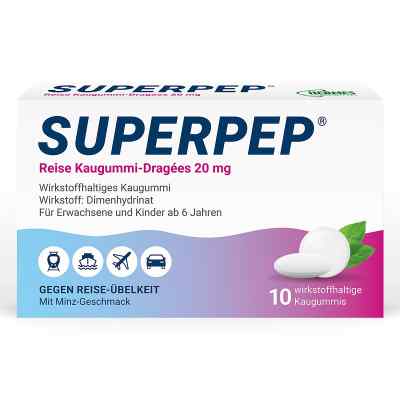 Superpep Reise Kaugummi Dragees 20 mg zamów na apo-discounter.pl