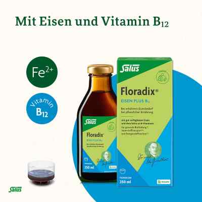 Floradix Żelazo plus B12 tonik ziołowy dla wegan Floradix Żelazo plus B12 tonik ziołowy dla wegan