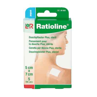 Ratioline aqua Duschpflaster plus 5x7cm steril zamów na apo-discounter.pl