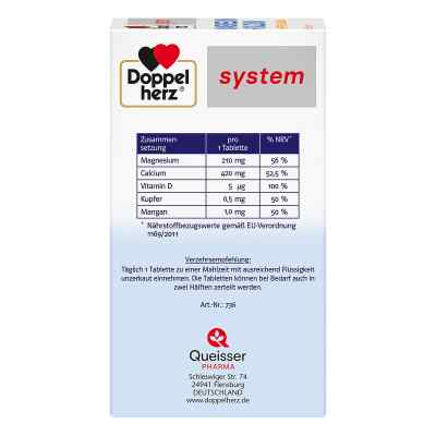 Doppelherz magnez+wapń+miedź+mangan System tabletki Doppelherz magnez+wapń+miedź+mangan System tabletki